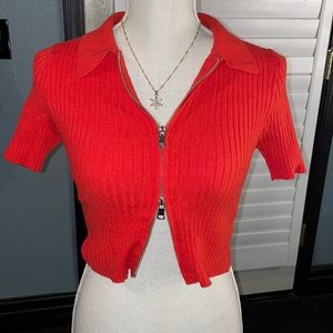 Double Zip collared shirt